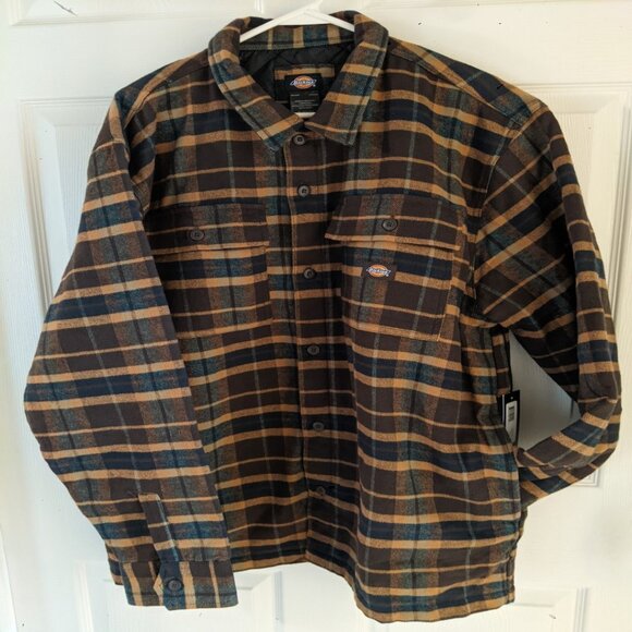 Dickies Plaid Flannel Insulated Shirt Jacket - Picture 1 of 3